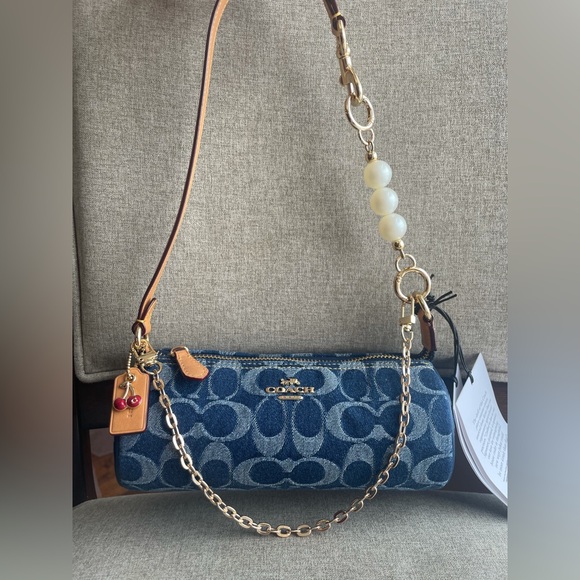 NWT！COACH NOLITA BARREL BAG IN SIGNATURE DENIM（COACH CZ459）fast shipping